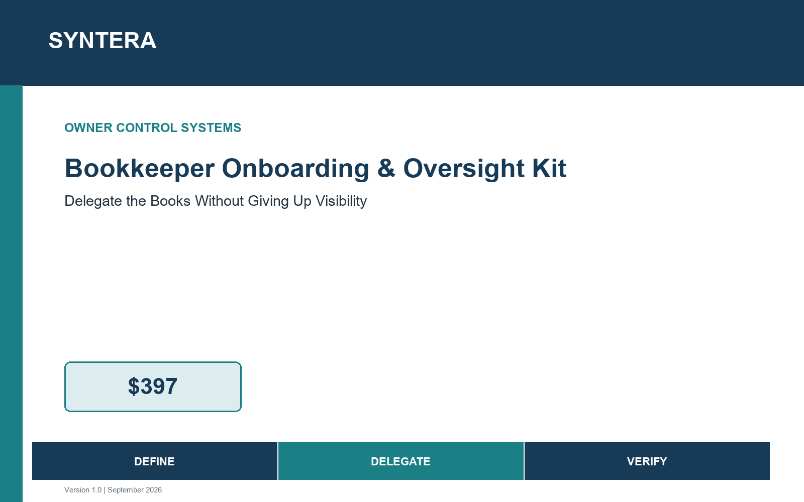 Bookkeeper Onboarding and Oversight Kit