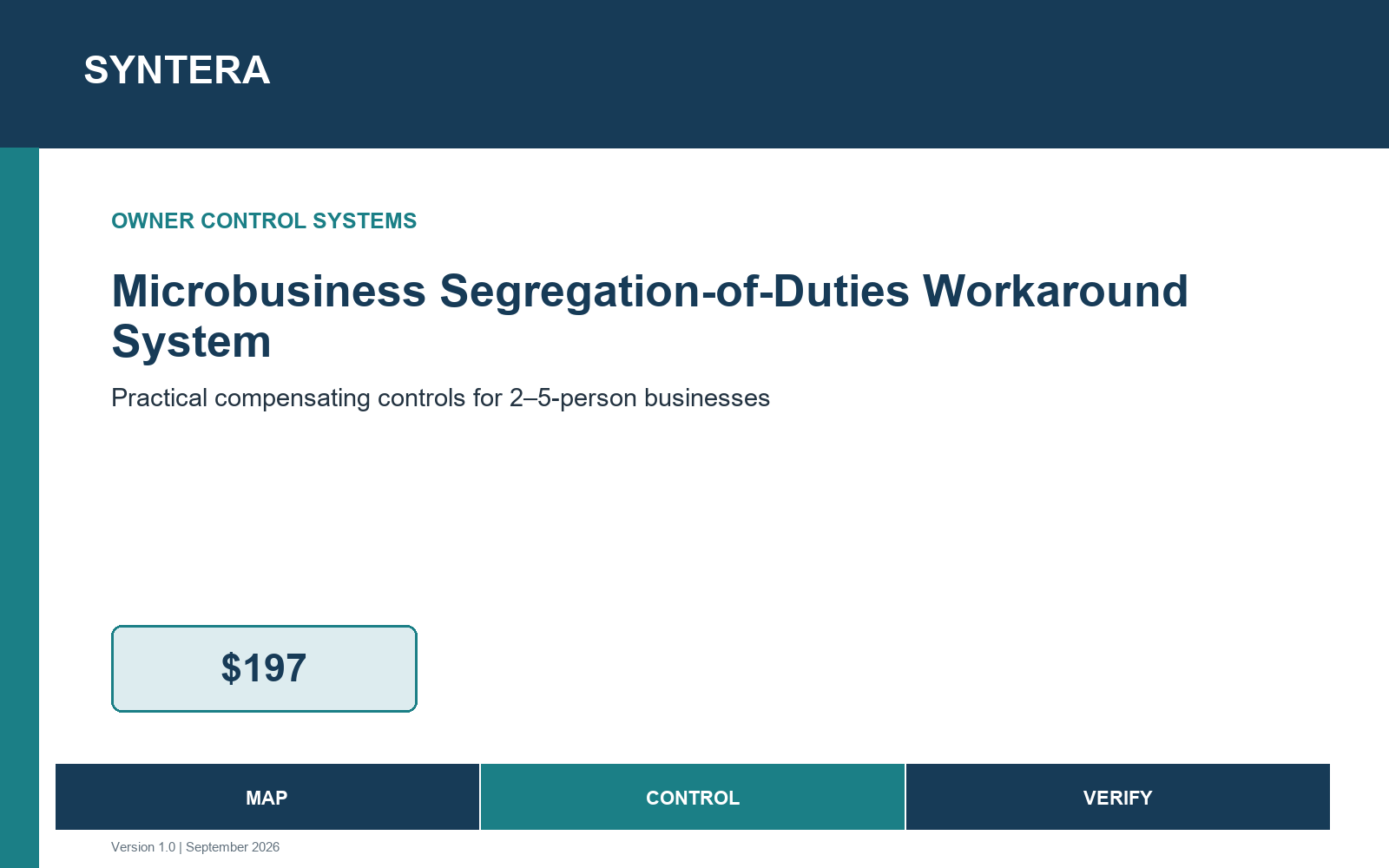Microbusiness Segregation-of-Duties Workaround System